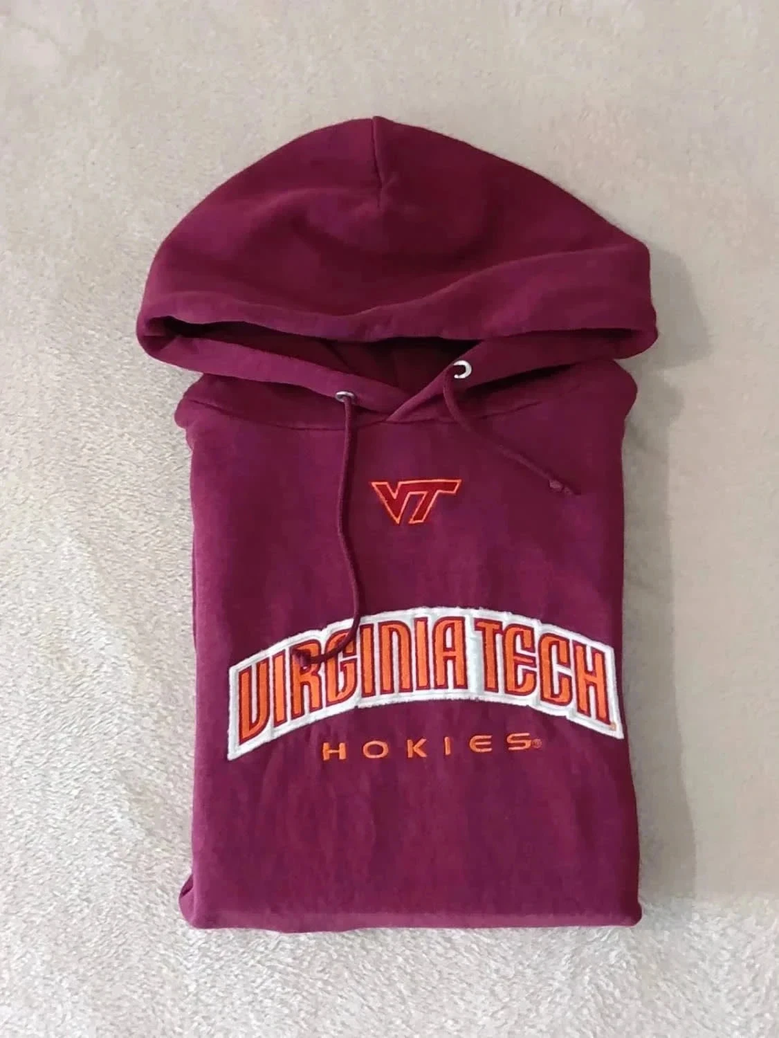 Perrin Virginia Tech Hokies burgundy hoodie Sweatshirt Embroidered Logo estimated size XL – photo 12
